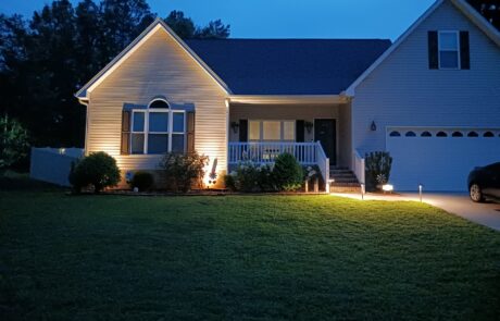 Fence and front pathway outdoor lighting Charlotte nc