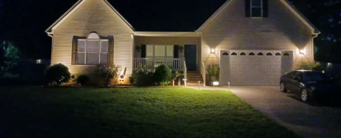 Before and After Outdoor Lighting Charlotte NC